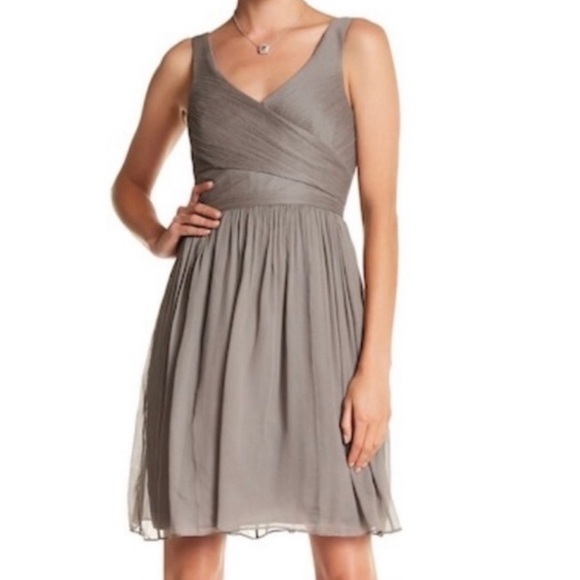 J. Crew Dresses & Skirts - J Crew Silk Chiffon Heidi Dress Graphite Gray Size 6 NWT